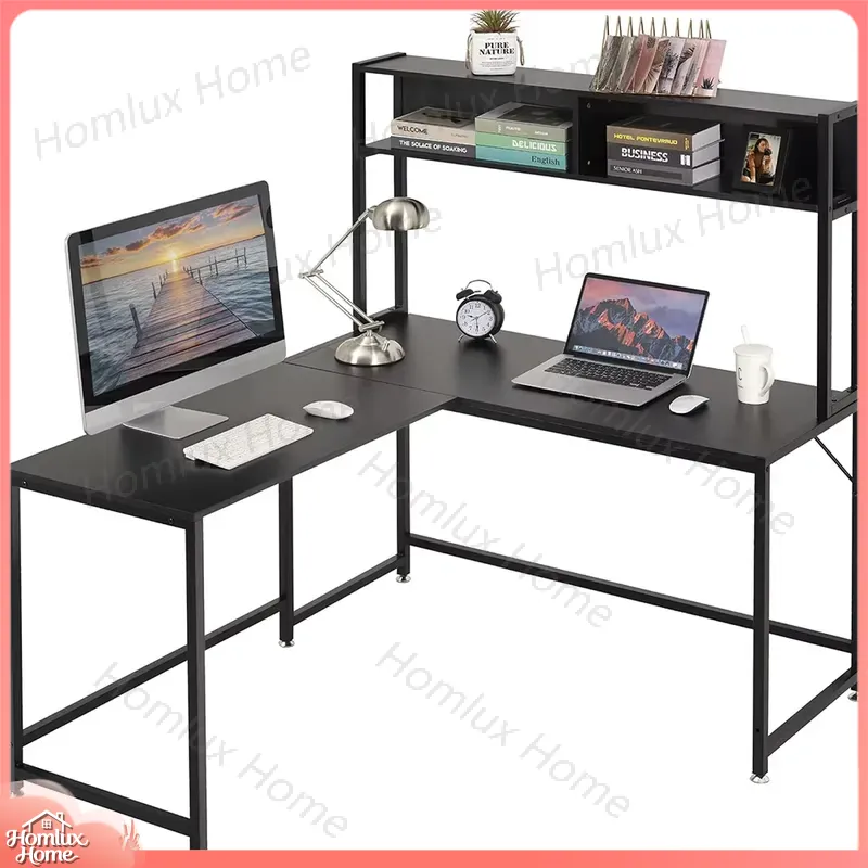 Desk Setup L Shaped - โต๊ะเกมมิ่งแบบ Heavy Duty พร้อมไฟ RGB สำหรับโฮมออฟฟิศและการเล่นเกม
