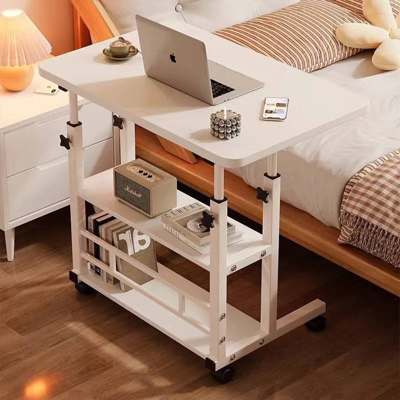 Desk Setup L Shaped - โต๊ะคอมพิวเตอร์แบบพกพาข้างเตียง สำหรับหอพัก ห้องนอน บ้าน นักเรียน ติดตั้งง่าย