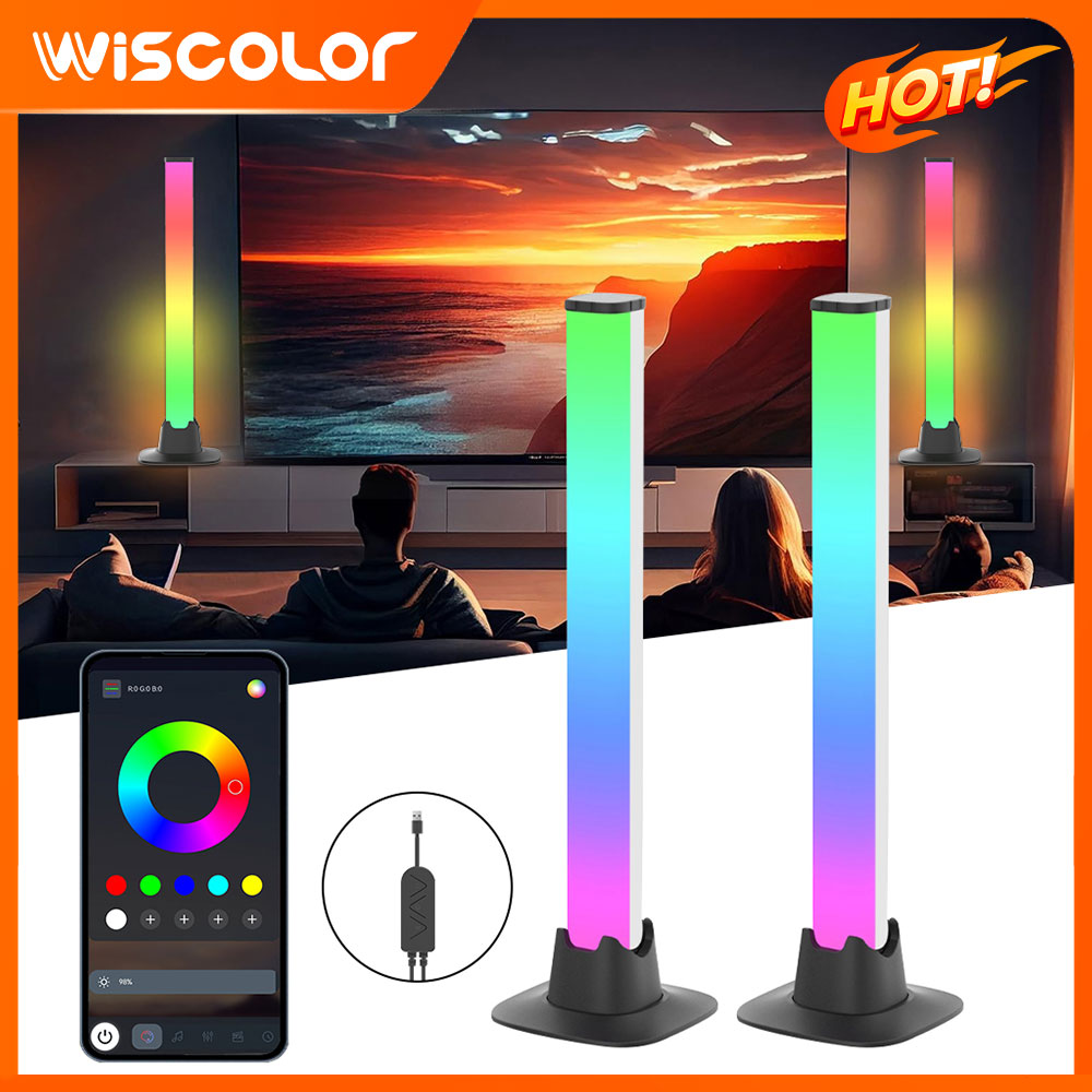 Desk Setup With Tv - ไฟแบ็คไลท์ทีวี แถบไฟ LED RGB อัจฉริยะ สำหรับตกแต่งโต๊ะทำงาน