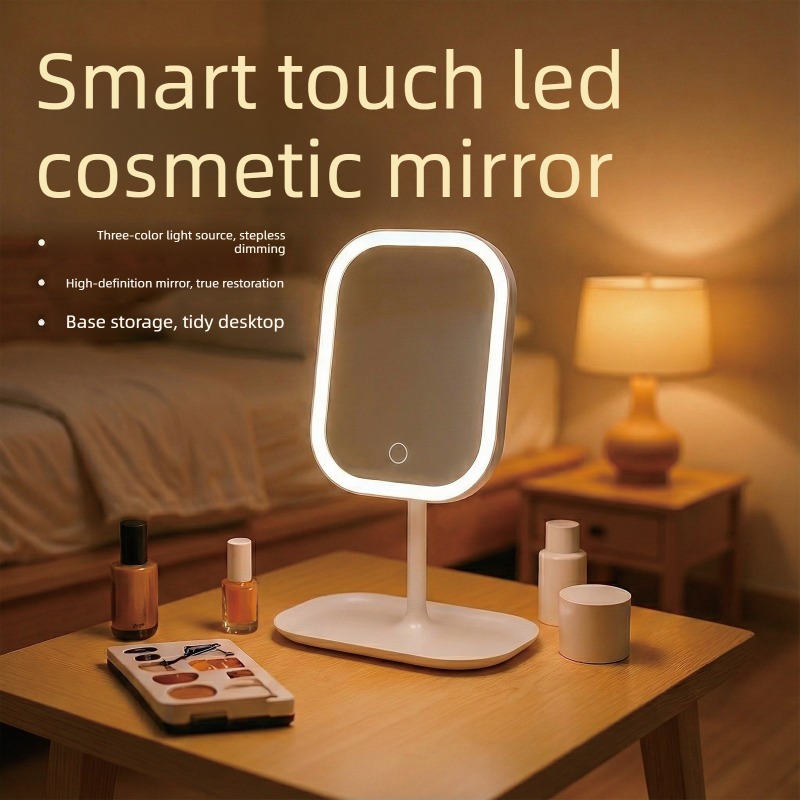 Desk Setup Lamp - กระจกแต่งหน้า LED แบบตั้งโต๊ะทันสมัยแบบพกพา พร้อมไฟ LED 3