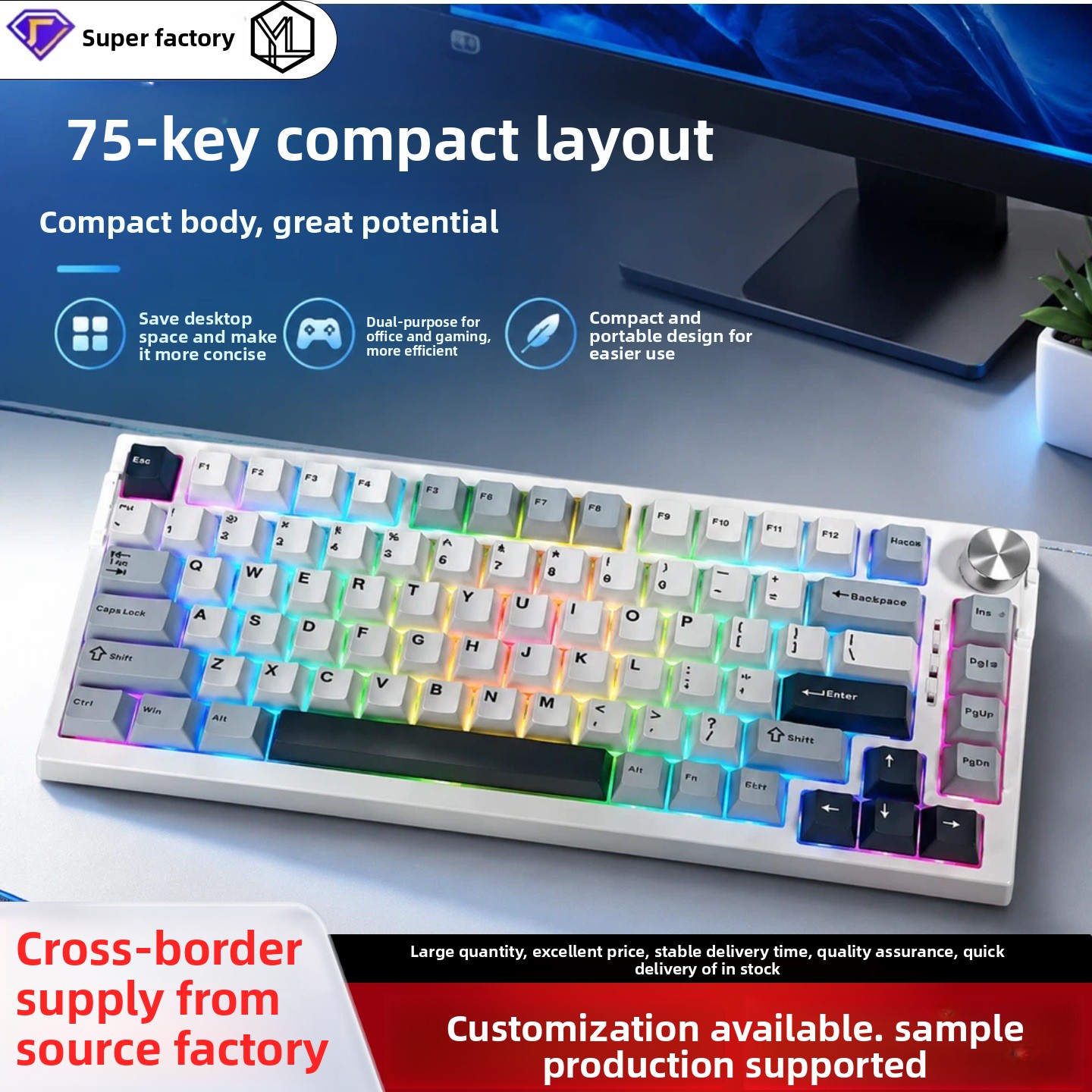 คีย์บอร์ดเชิงกล Tri Mode แบบไร - Desk Setup Pc And Laptop บทวิจารณ์และราคา