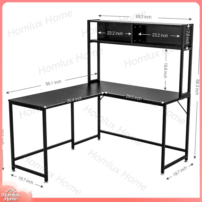 โต๊ะเกมมิ่งแบบ Heavy Duty พร้อ - Desk Setup L Shaped บทวิจารณ์และราคา